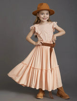 3-14 years Girls New Lace Bohemia Long Dresses