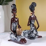 New Resin Vintage African Crafts Ornament Black Women Art