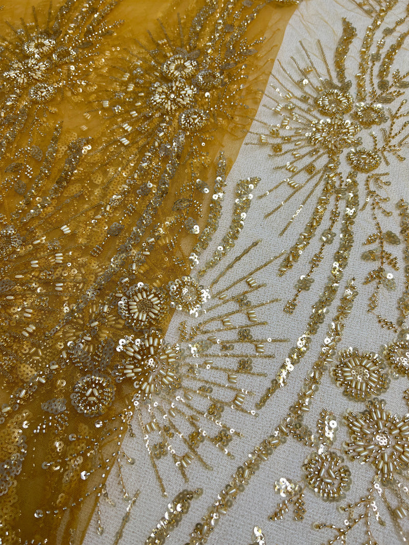 New Luxury African Sequins Beaded Lace Fabric