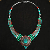 New Collection Copper Inlaid Big Pendant Necklaces