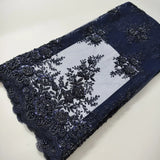 African Nigerian Embroidered Tulle Lace Fabric