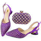 Italian Design Fashion Style Ladies Shoes with Matching Bag Set