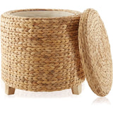 New Handwoven Water Hyacinth Footstool