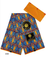 Ankara African kente gold Real Wax Fabric