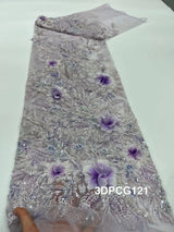 New Luxury Handmade Sequins Beads Lace Fabric