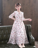 5-16Y Kids Floral Princess Party Dresses