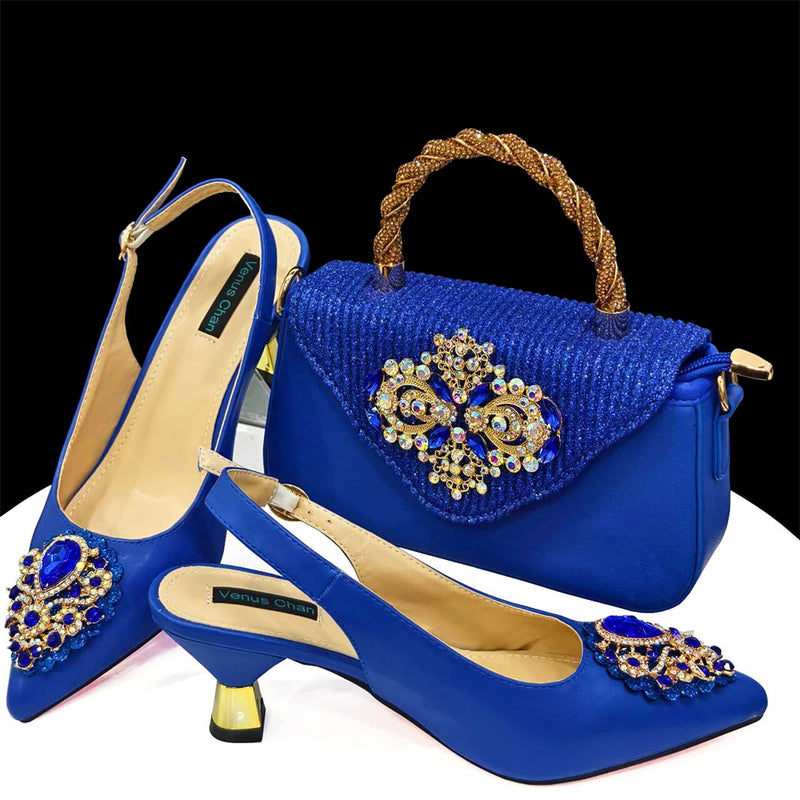 Sweet Party Style African Women's Shoes Bags