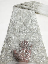 Luxurious Nigerian Handmade Beads Lace Fabric