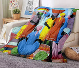 Cartoon Africa Ethiopian Custom Painting Art Soft Flannel Blanket