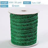 50Yards Metallic Glitter Velvet Ribbon