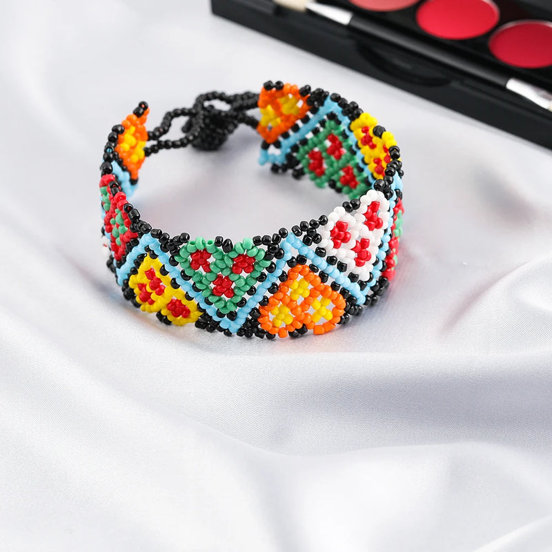 New Boho Ethnic Friendship Stretch Wide Bracelet