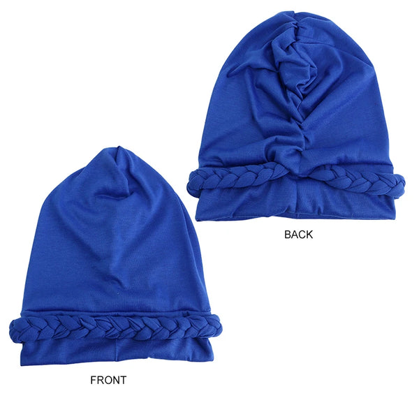 Women's Braid Elastic Turban Muslim Twist Fashion Hat