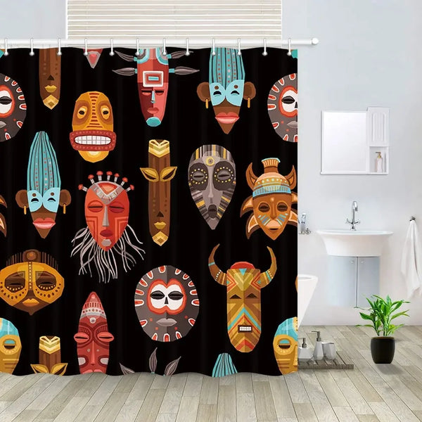 New African Shower Curtain West Decor