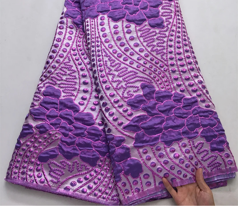 High Quality Nigerian African Organza Jacquard Lace Fabric