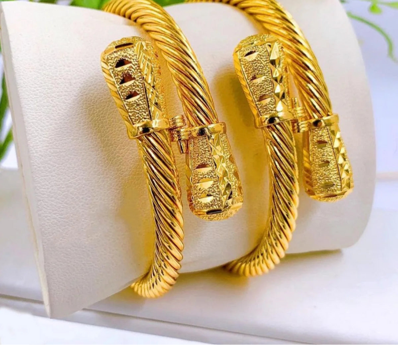 New Dubai Gold Plated Cuff Bracelets