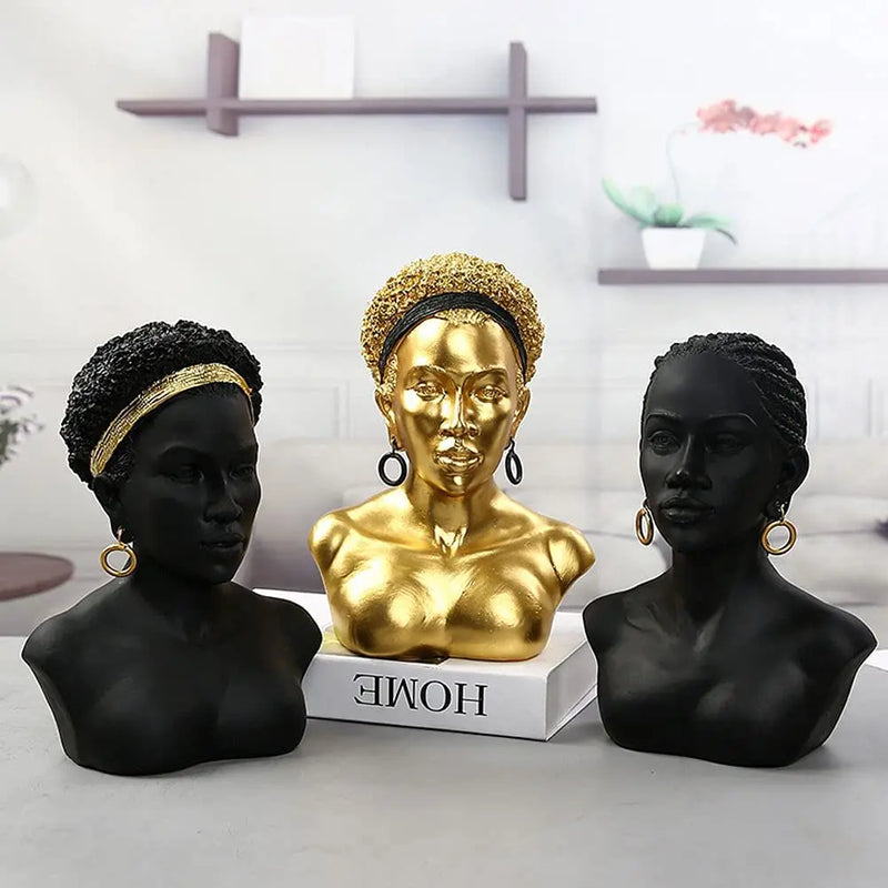 African Statue Resin Crafts Desktop Ornaments