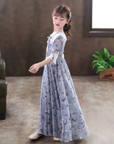 5-16Y Kids Floral Princess Party Dresses