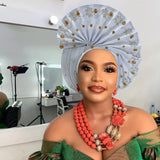 High Quality Latest Nigerian Wedding Women Auto Gele Turban