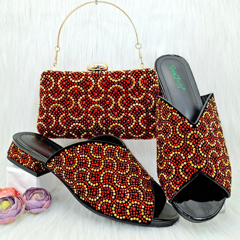 Africa Popular High Heel Shoe Bag Set