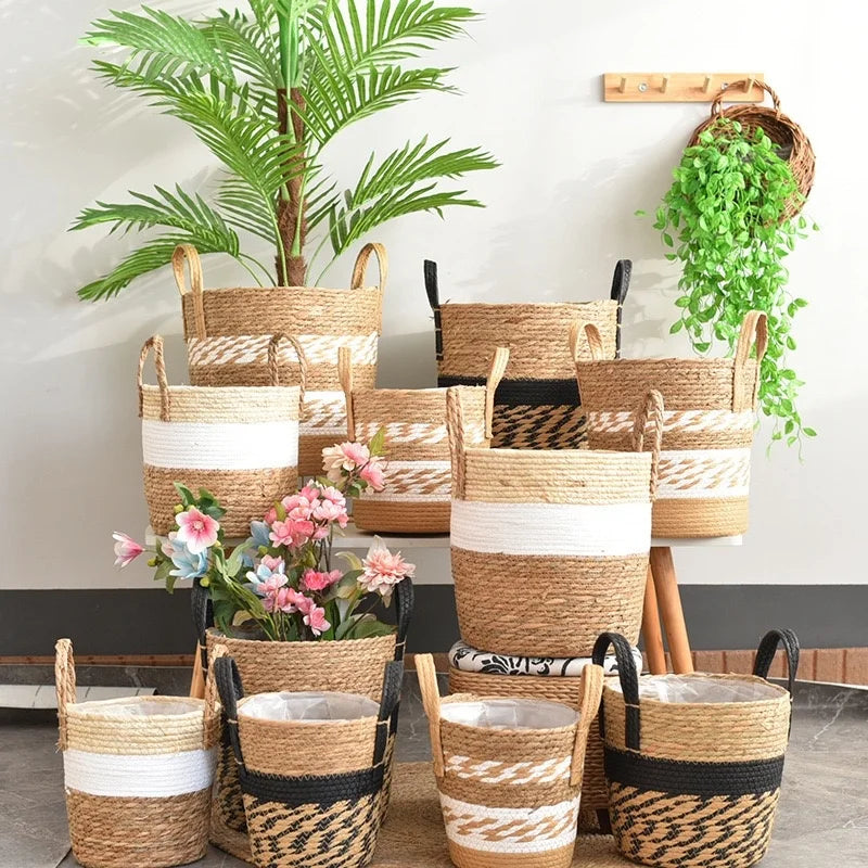 New Fancy Wicker Planter Basket