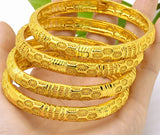 ANIID 24K Gold Color Bangle Bracelet