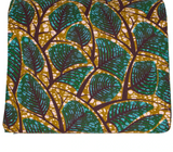 Ankara African Print Leaf Pattern Real Wax