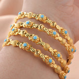 4pcs/lot  gold-Plated Bangles Dubai Bracelet