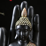 Buddha Sitting in Hand Statue Resin Buddhist Figurines