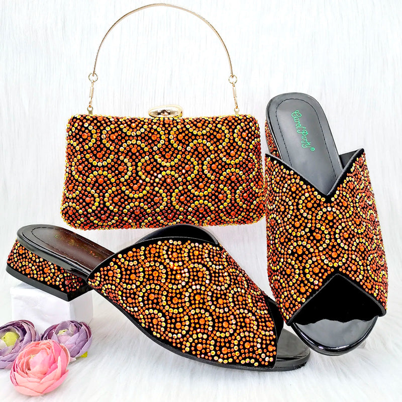 Africa Popular High Heel Shoe Bag Set