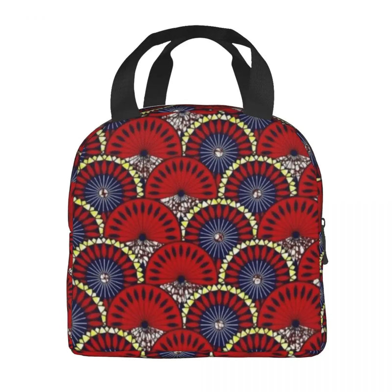 Ankara Dutch Wax Print Thermal Insulated Lunch Bags