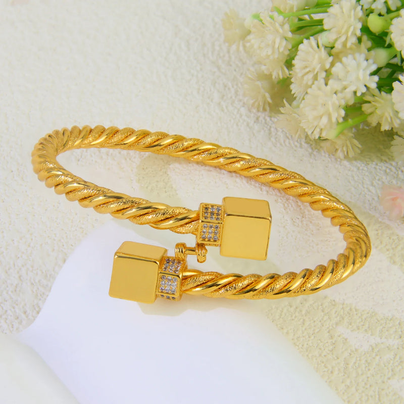 New Dubai Gold Plated Cuff Bracelets