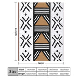 African Tribal Bogolan Pattern Throw Blanket