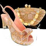 New Fashion Design African Style Banquet Shoes And Bag