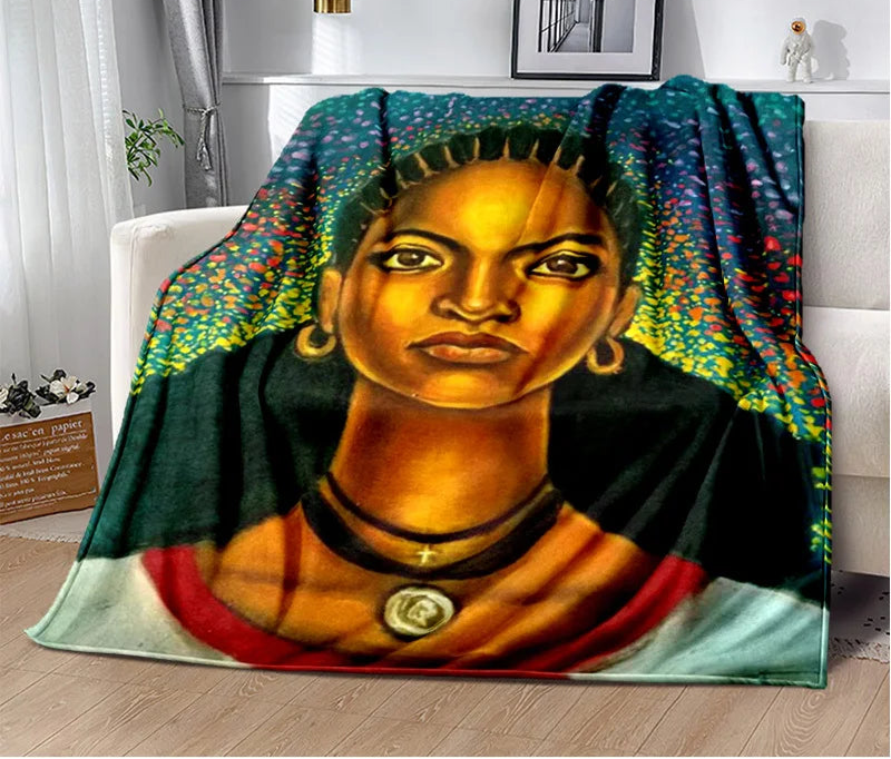 Africa Ethiopian Painting Art Cartoon Blanket