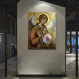 Damian Archangel Michael St.gabriel Byzantine Icon Canvas Wall Art