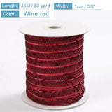 50Yards Metallic Glitter Velvet Ribbon