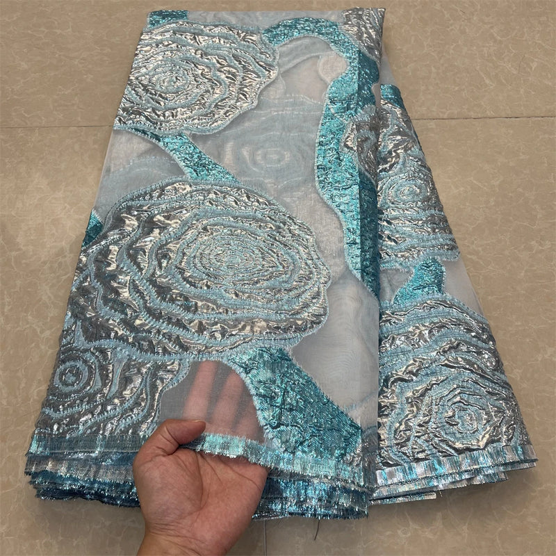 High Quality African Nigerian Tulle Lace Fabric