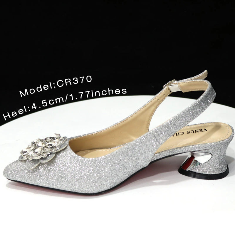 Women's Wedding and Party Luxury Ladies Shoes and Bag