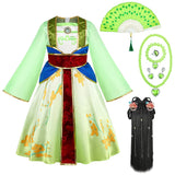 Kids Mulan Cosplay Princess Dress