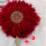 New African Feather Hand Fan