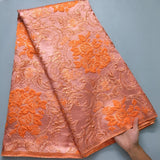 New Latest African Jacquard Gilding Lace Fabric