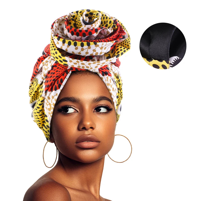 New Women African Print Stretch Bandana Head Wrap