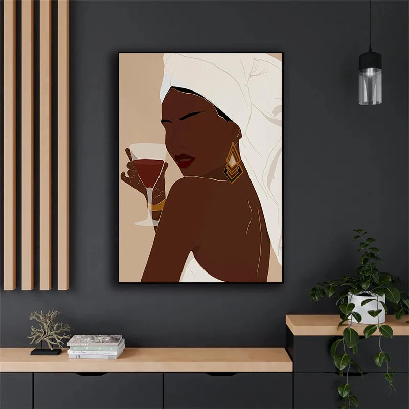 New Fashion Black Girl Lips Posters And Prints Wall Pictures