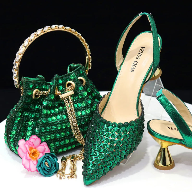 New Versatile Elegant Ladies Shoes And Bag Set