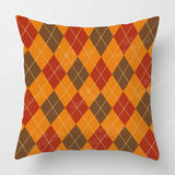 Modern Orange Abstract Geometric Cushion Cover