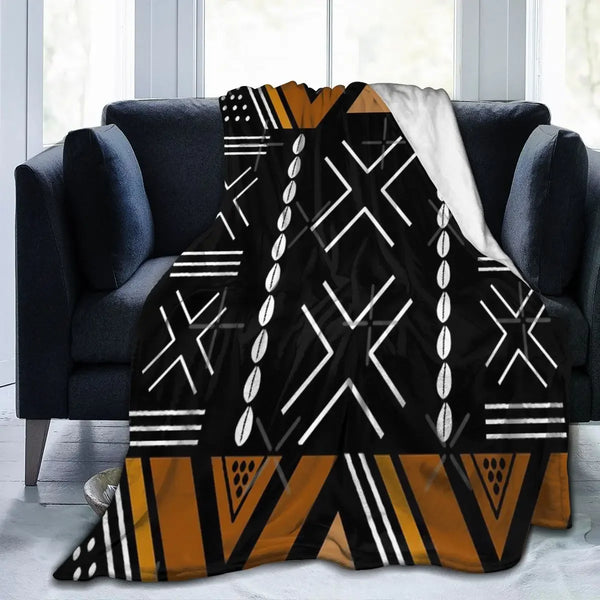 African Mud Cloth Bogolan Blanket