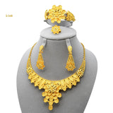 New France Luxury 24k Gold Color Jewelry Set