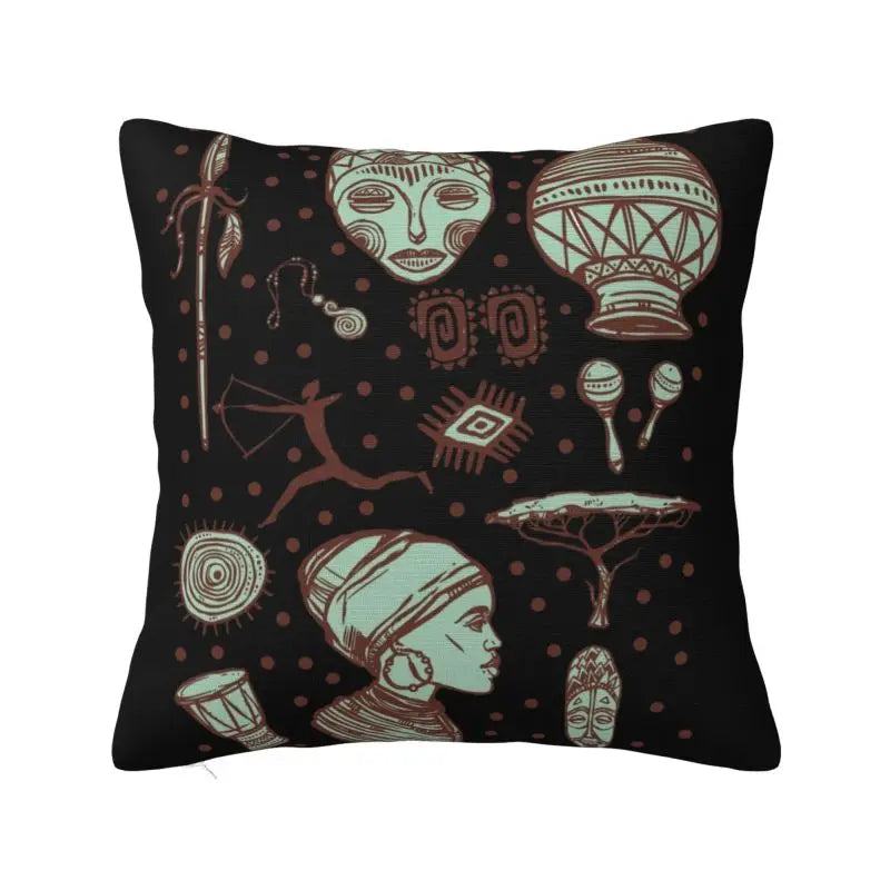 New Fashion African Ethnic Style Pattern Square Pillow Case