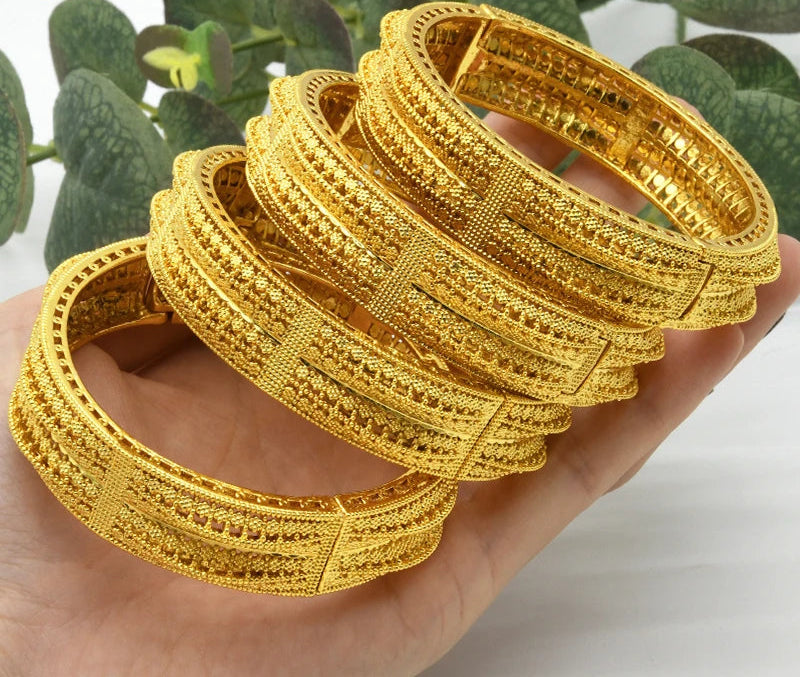 ANIID 24K Gold Color Bangle Bracelet