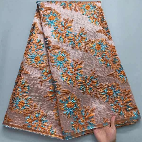 5Yards African High-Quality Jacquard Lace Fabric